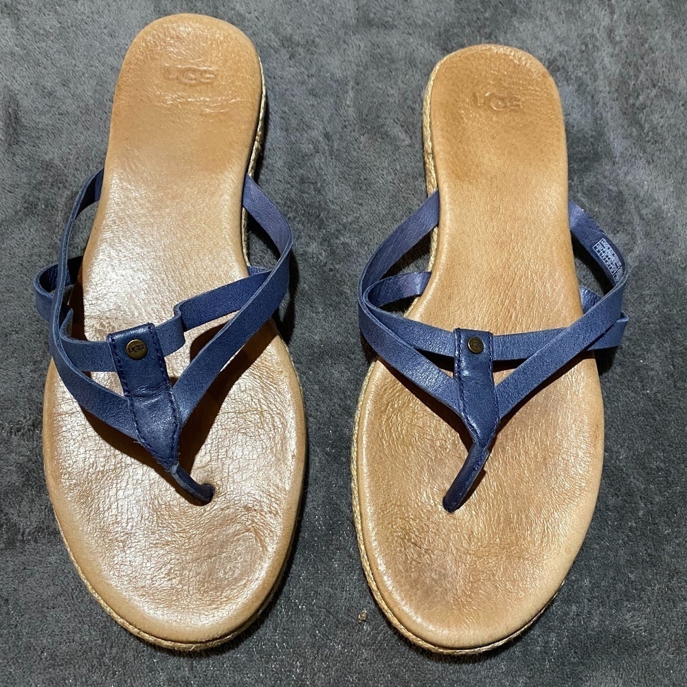 UGG Anice Leather Flip Flops
